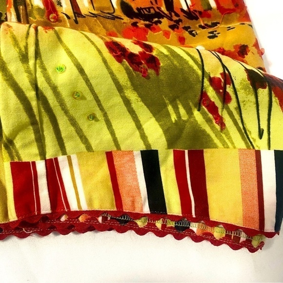 NYC Design Company Beautiful Autumn Colors Graphic Print Skirt 10P Beautiful - Picture 10 of 14